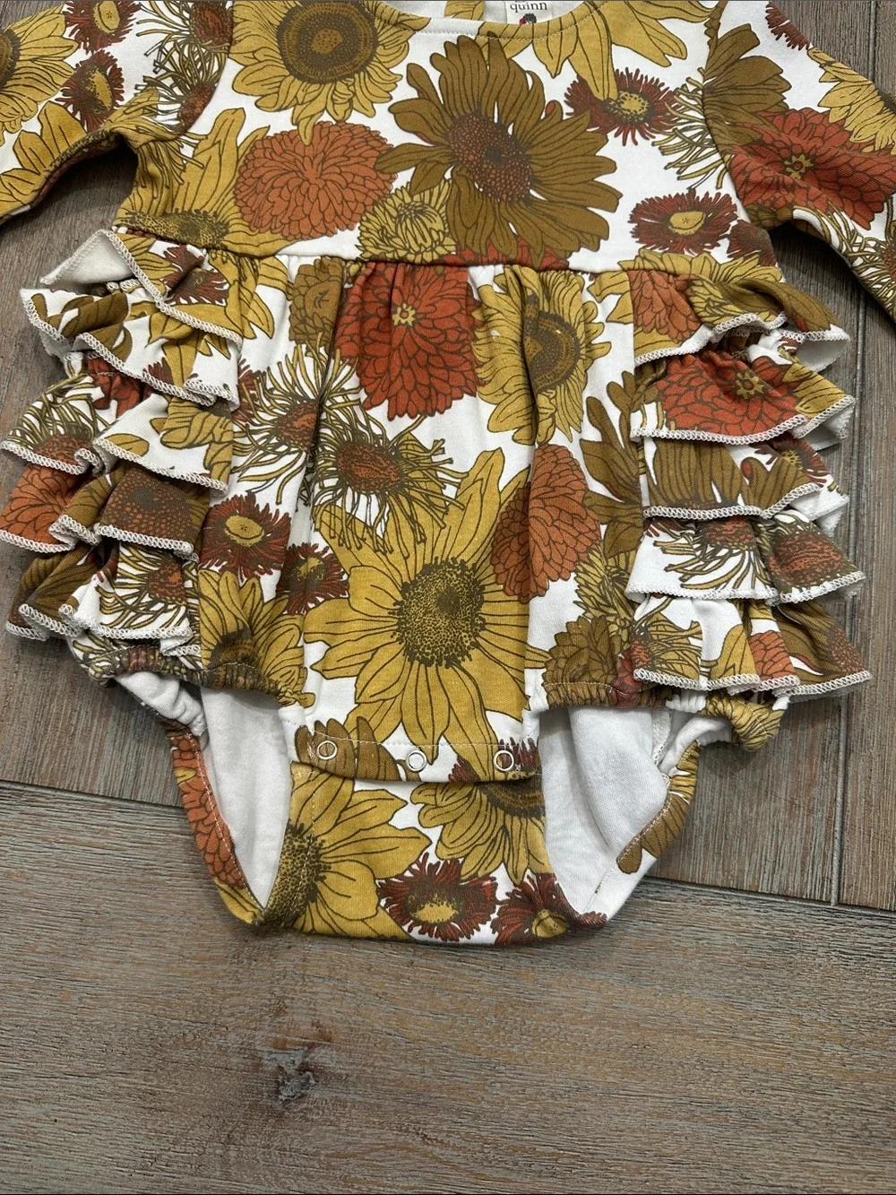 Kate Quinn Girls Sunflower Bubble Romper | Size 2T